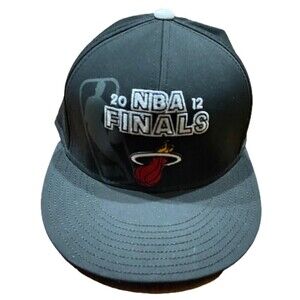Adidas 2012 NBA Finals Miami Heat Basketball Fitted Cap One Size Flex